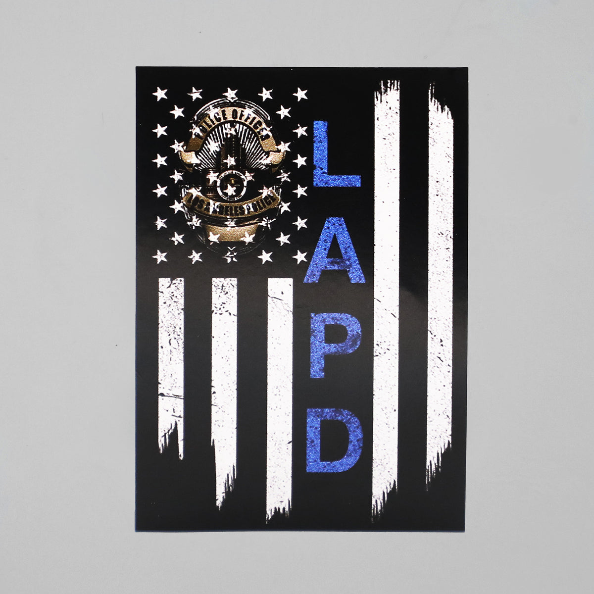 LAPD Thin Blue Line Flag Sticker – Los Angeles Police Foundation - Store