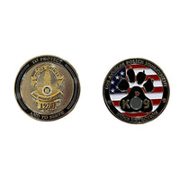 Bomb K9 Paw Challenge Coin
